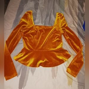 Gold long sleeve top